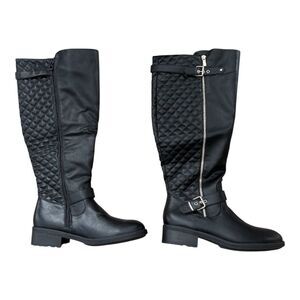 Dream Pairs Black Knee High Winter Boots Faux Fur Women’s Size 12